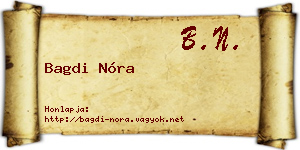 Bagdi Nóra névjegykártya