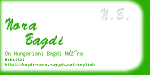 nora bagdi business card